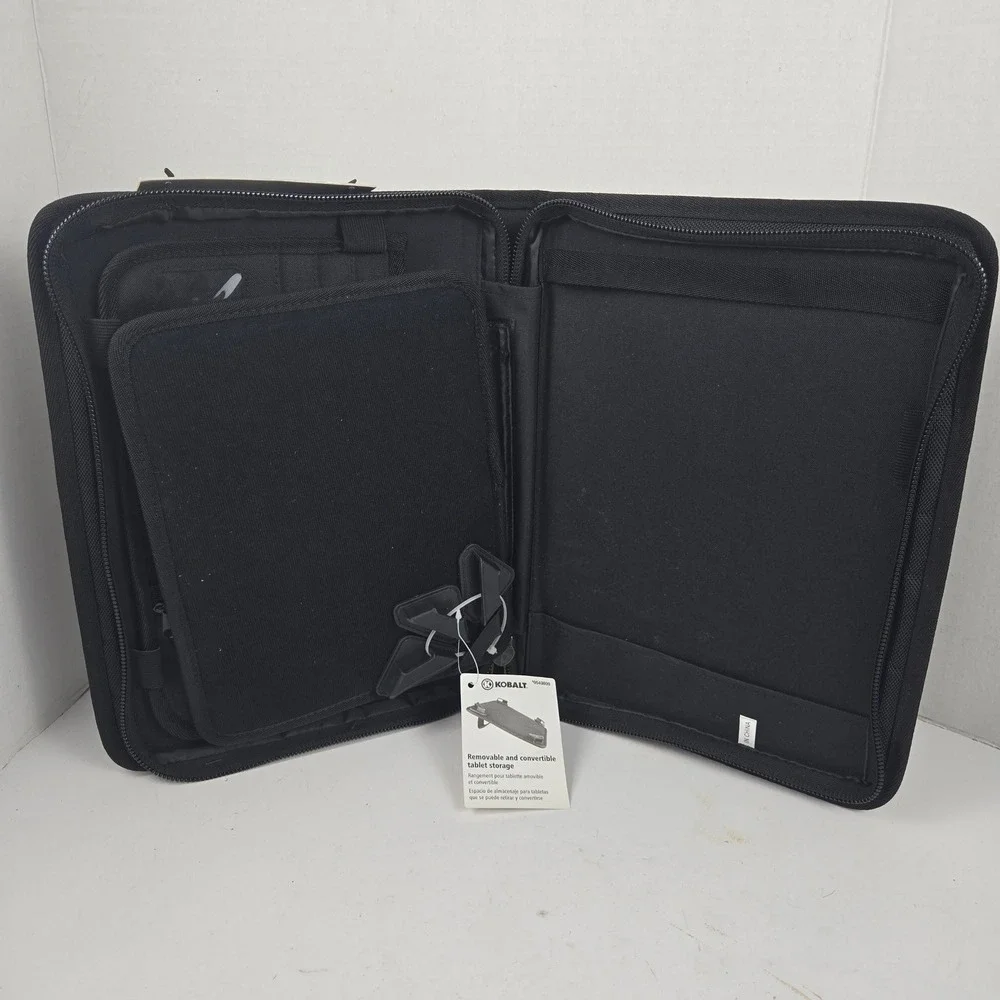 Kobalt Contractor Portfolio Unisex Black Tablet Storage Organizer 0549809 NWT